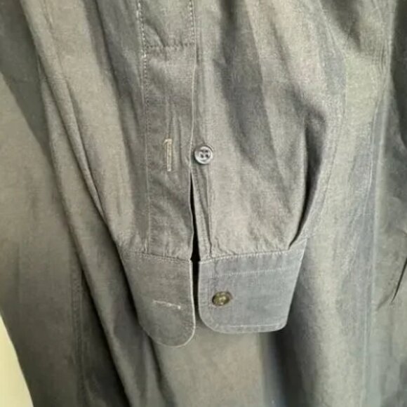 Ermenegildo Zegna Shirt Sz L 43/17 Gray Made in Italy Long Sleeve Button Mens - Picture 4 of 11